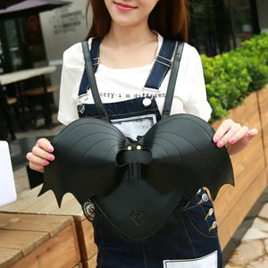 Bat Wings Angel School Backpack For Women Teenage Girls
