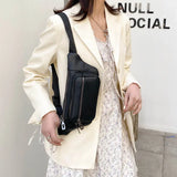 Leather Waist Pack Crossbody Phone Pouch Chest Bag