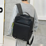Grey Laptop Backpack Waterproof Oxford Travel Bag