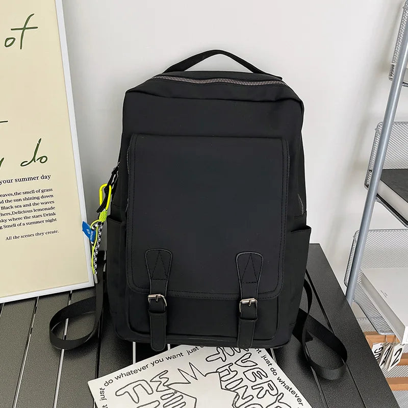 Grey Laptop Backpack Waterproof Oxford Travel Bag