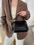 Leather Women's Shoulder Bag Bucket Clutches Female Crossbody Bags