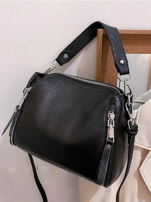 Leather Women's Shoulder Bag Bucket Clutches Female Crossbody Bags