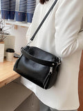 Leather Women's Shoulder Bag Bucket Clutches Female Crossbody Bags