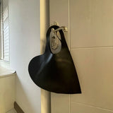Heart Handbag Women PU Leather Top-handle Bag Shopping Tote Shoulder Bag