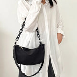 Nylon Shoulder Bag for Women Chains Crossbody Bag