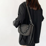 Nylon Shoulder Bag for Women Chains Crossbody Bag
