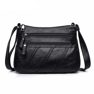 Soft Leather Shoulder Bag Small Messenger Bag for Girls
