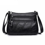 Soft Leather Shoulder Bag Small Messenger Bag for Girls