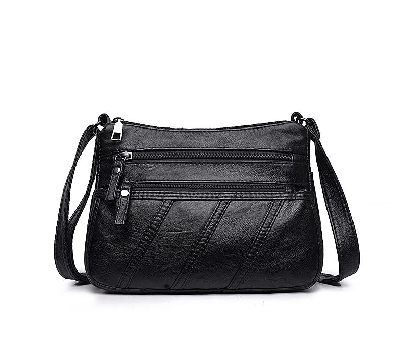 Soft Leather Shoulder Bag Small Messenger Bag for Girls