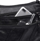 Soft Leather Shoulder Bag Small Messenger Bag for Girls