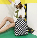 Canvas and Plaid Backpack Large-capacity Multi-function Outdoor