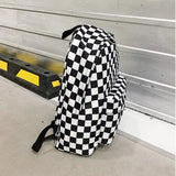 Canvas and Plaid Backpack Large-capacity Multi-function Outdoor