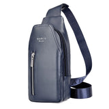 Men's PU Leather Chest Bags Waterproof Sling Cross Body Bags Shoulder BagsXY179