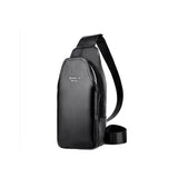 Men's PU Leather Chest Bags Waterproof Sling Cross Body Bags Shoulder BagsXY179