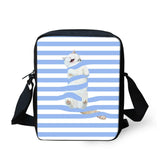 Stripes Cat Printing Messenger Bags For Women Girls Shoulder Bag Travel Hangbags