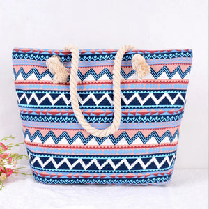 Bohemian Large Capacity Shoulder Bag Beach Holiday Cotton Handbag