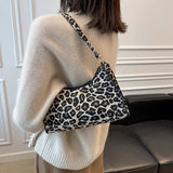 Leopard Print Underarm Bag Casual Shoulder Handbag