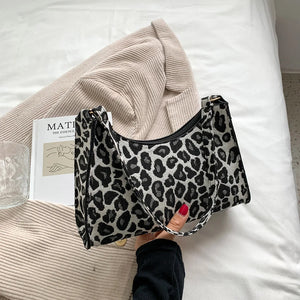 Leopard Print Underarm Bag Casual Shoulder Handbag