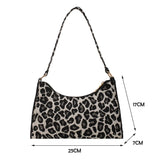 Leopard Print Underarm Bag Casual Shoulder Handbag