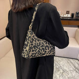 Leopard Print Underarm Bag Casual Shoulder Handbag