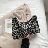 Leopard Print Underarm Bag Casual Shoulder Handbag