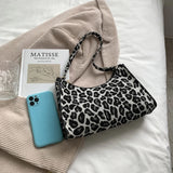 Leopard Print Underarm Bag Casual Shoulder Handbag
