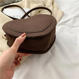 Vintage Scrub PU Shoulder Bag Love Heart Shape Crossbody Bags