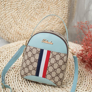 Bow Silk Scarf Women Backpack Girls Mini Small School Bckpack Casual Travel