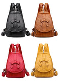 Bow Women Backpack Pu Leather Schoolbags Backpacks Multifunction