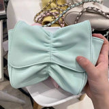 Bowknot Women Small Shoulder Bag Portable Female Crossbody Bags Solid Ladies Clu