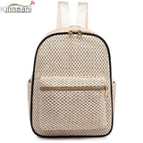 Braided Backpacks Solid Women's Backpack Travel Large Capacity