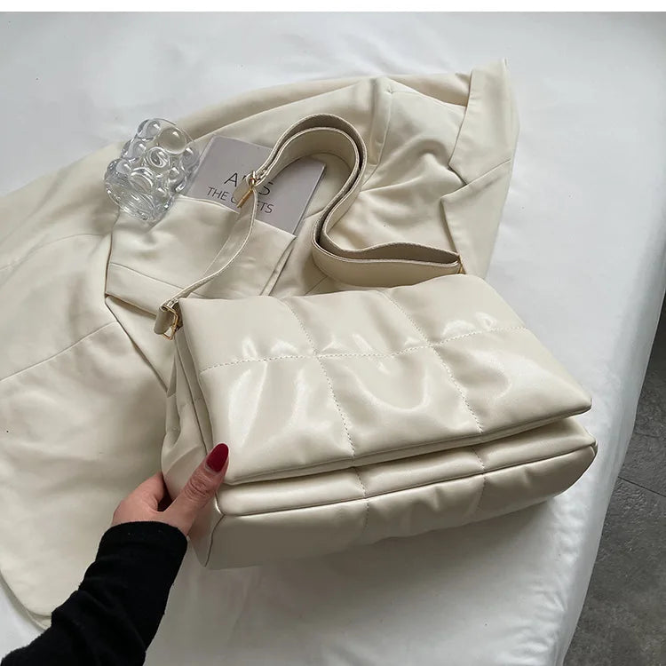 Winter Large Capacity Cotton Shoulder Bag