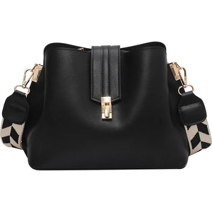 Large Bucket Women Crossbody Bags Wide Strap Clutches Ladies Shoulder Messenger