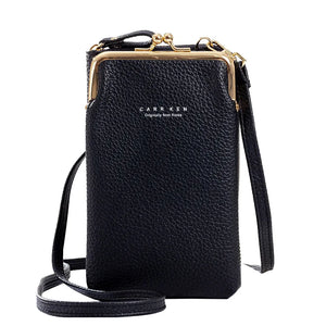 Leather Mini Phone Bag Women Shoulder Clutch Wallet
