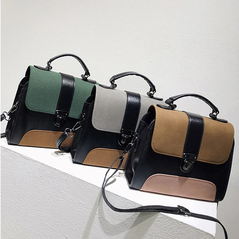 Vintage Top-Handle Bag Women Shoulder Bag Casual Hasp Handbag