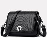 Women's Leather Shoulder Bag Flap Messenger Clutch Handbag