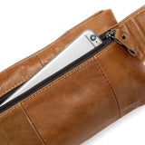 Men Leather Waist Pack Travel Organizer Waist Belt Mobile Phone Bag