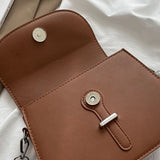 Vintage Flap Saddle Bag PU Leather Messenger Bag Women