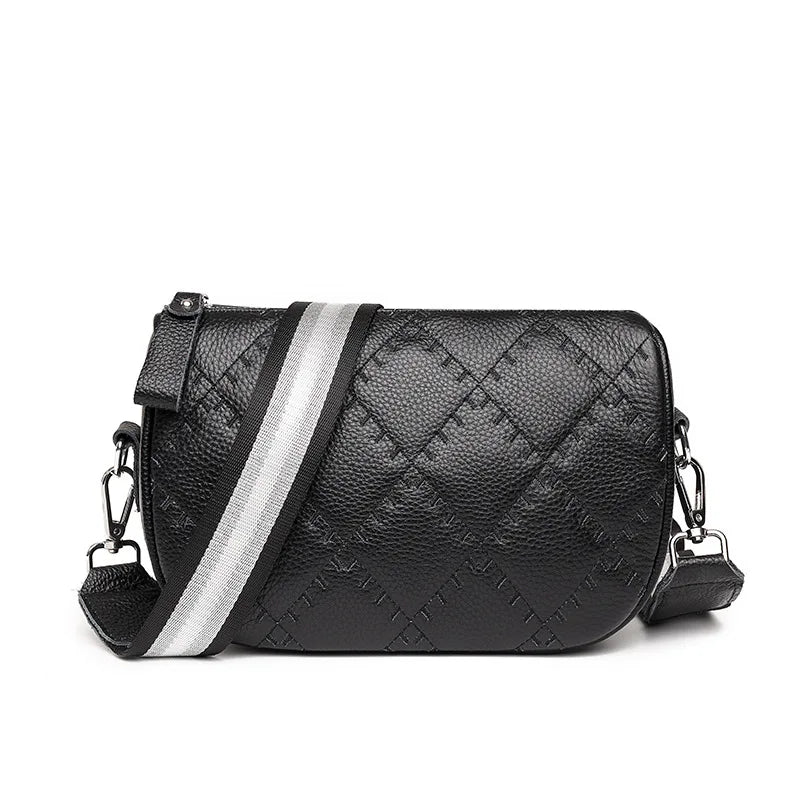 Vintage Leather Sling Handbag Women's Casual Messenger Shoulder Bag