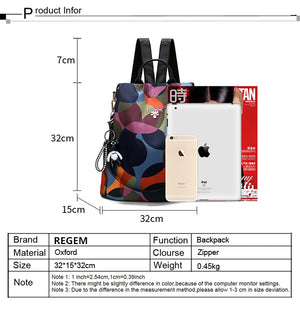 Waterproof Oxford Anti-theft Backpack for Women