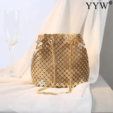Blingbling Bucket Bag Women Clutch Handbag