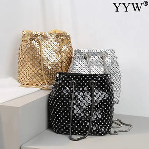 Blingbling Bucket Bag Women Clutch Handbag