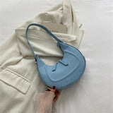 Women Shoulder Bag Small Handbags Underarm Bags Solid Pu Leather