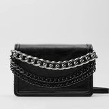 Women Shoulder Bags Classic Handbags Metal Chain Crossbody Bags