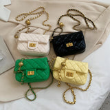 Women's Green Cross-Body Bag High-Quality Single-Shoulder Bag