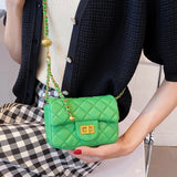 Women's Green Cross-Body Bag High-Quality Single-Shoulder Bag