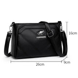 Women's PU Leather Messenger Bag Vintage Handbag Solid Shoulder Crossbody Pack