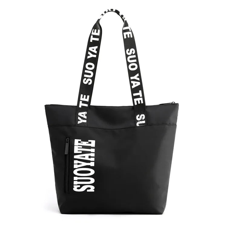 Women's Waterproof Nylon Shoulder Bag Large Capacity Tote