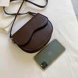 Lightweight PU Leather Crossbody Bag Messenger Bag