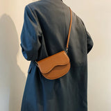 Lightweight PU Leather Crossbody Bag Messenger Bag